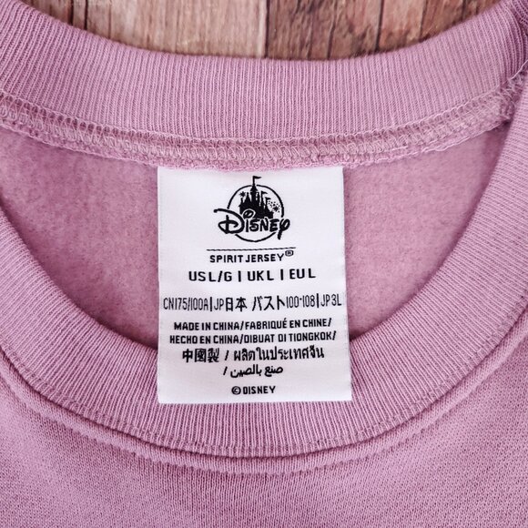 Disney Parks Disneyland Resort Spirit Jersey Size Large Sequins Iridescent Pink - Picture 12 of 16